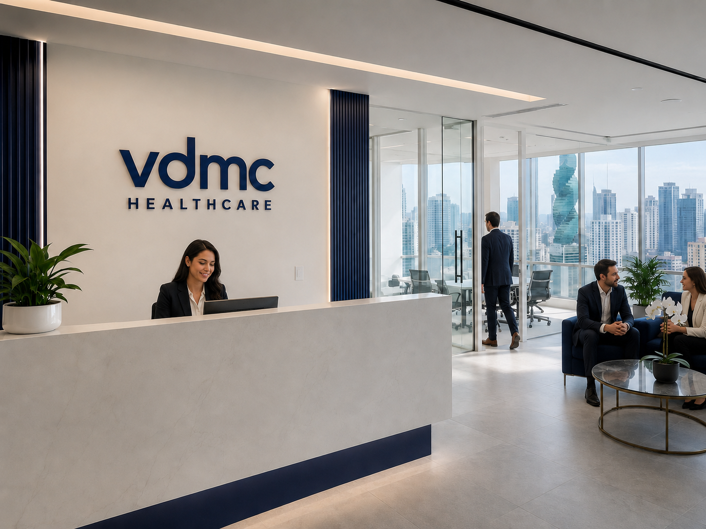 Recepción de las oficinas de VDMC Healthcare en Panamá